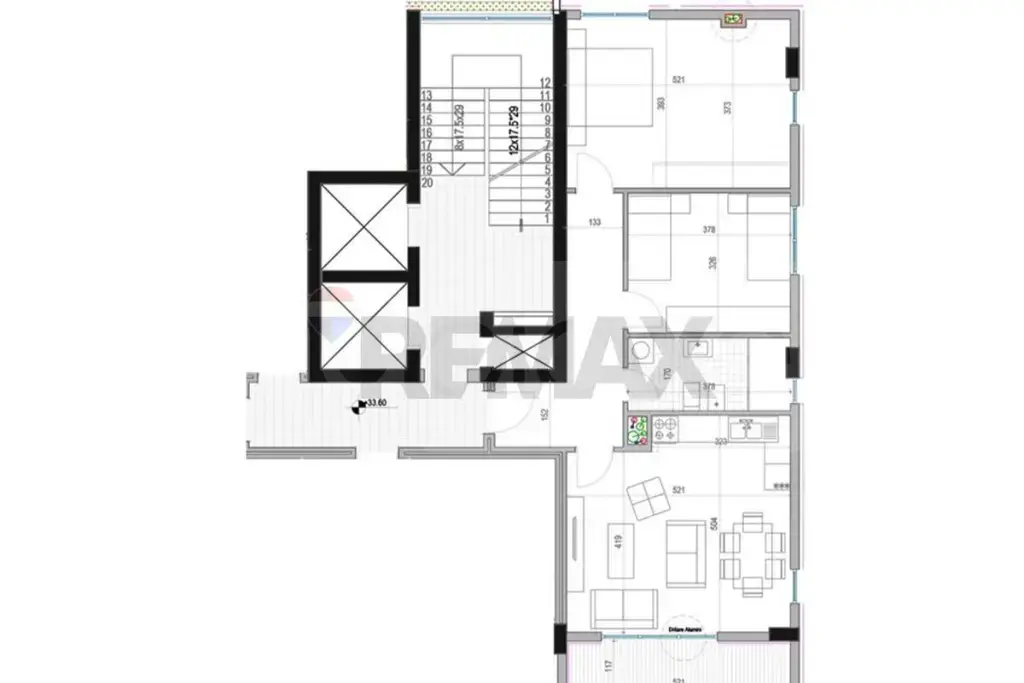 Apartament  96m² 9 floor