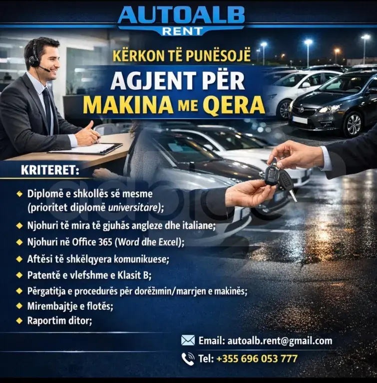 Agjent makina me qera