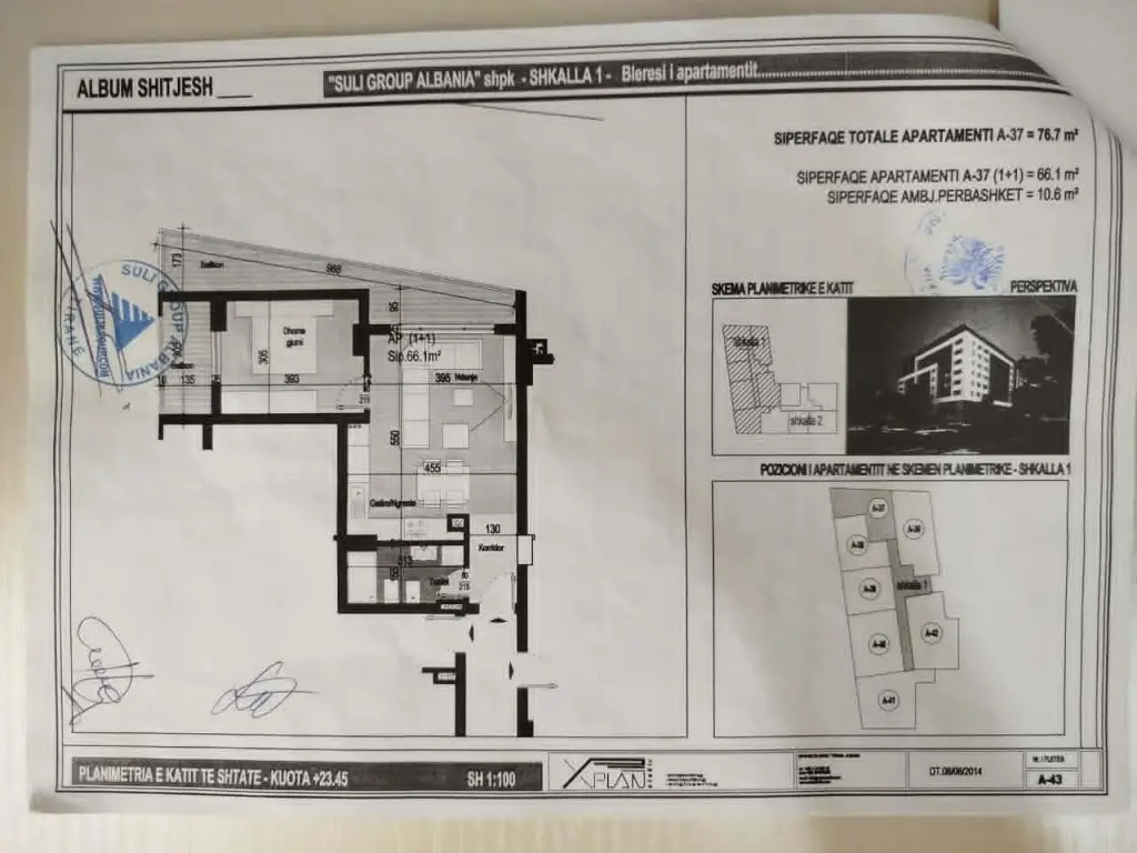 Apartament  76m² 7 floor