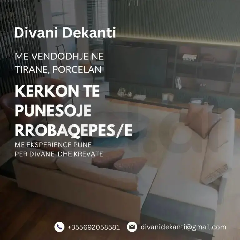 Ofrohet pune rrobaqepese tapicerie