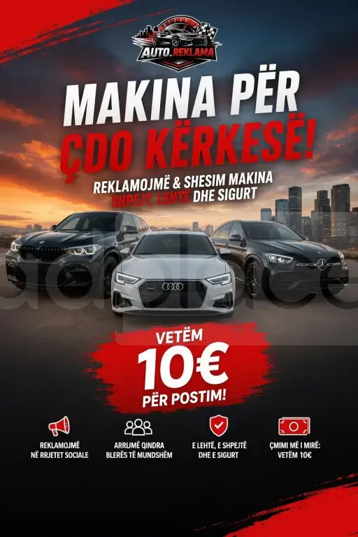 Ke një makinë në shitje? Ne e reklamojmë për ty!