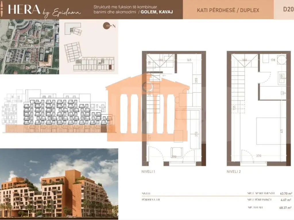 Apartament 1+1 dhoma 665 m² 1 kati