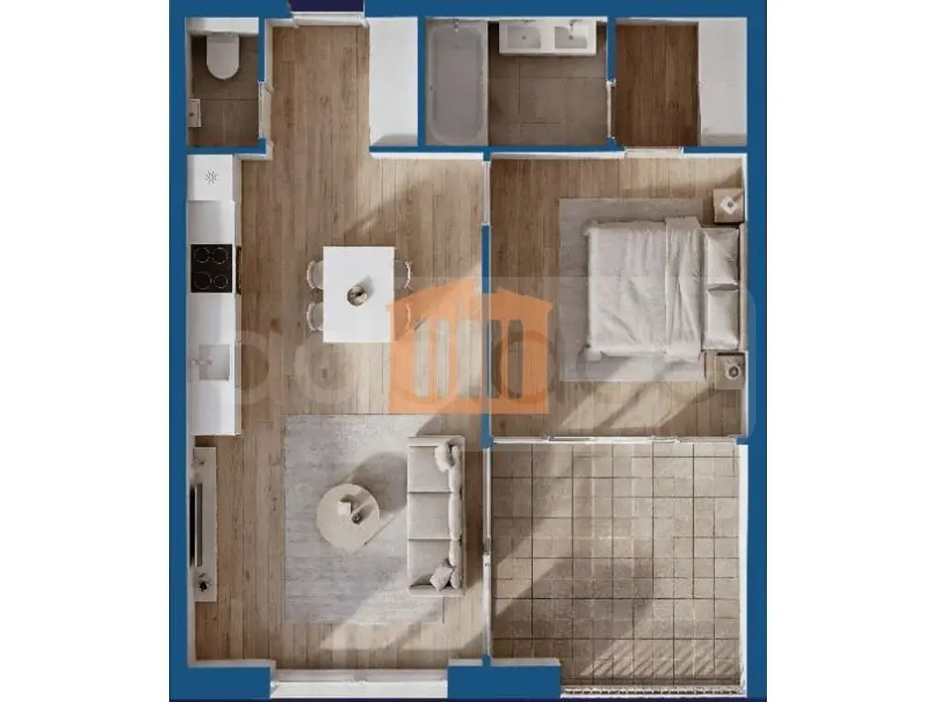 Apartament 1+1 dhoma 66 m²