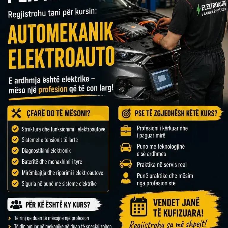 🔧 KURS PROFESIONAL – AUTOMEKANIK & ELEKTROAUTO 🚗⚡