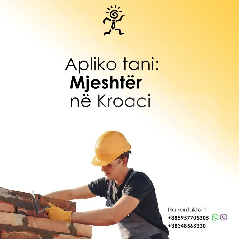 Kërkojmë Mjeshtër (Ustallar) për punë në Kroaci