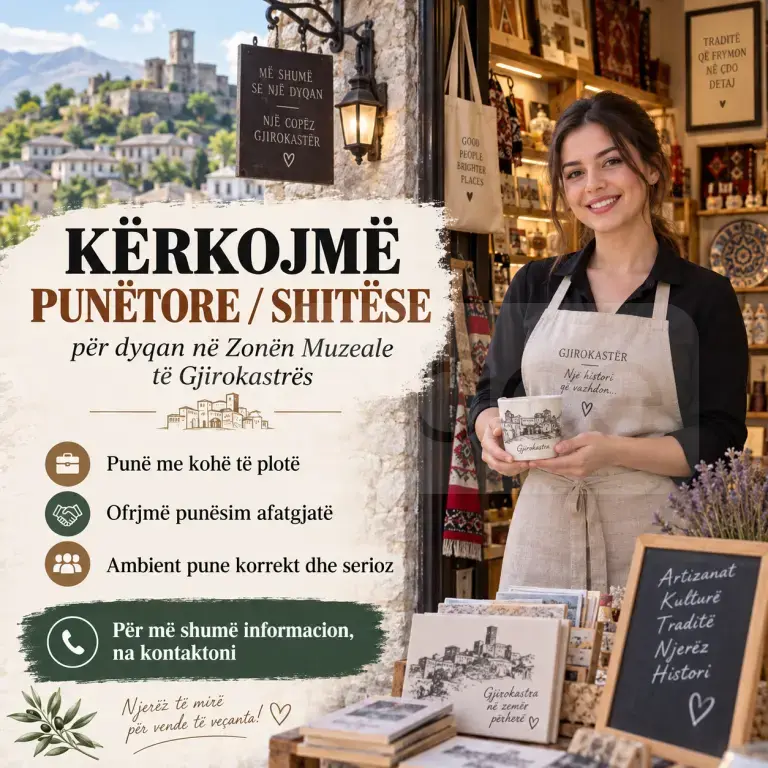 Kërkojmë shitëse për dyqan në Gjirokastër