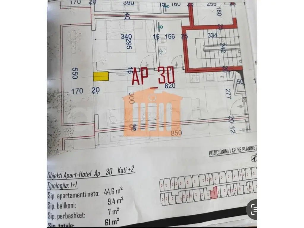 Apartament 45 m² 2 kati