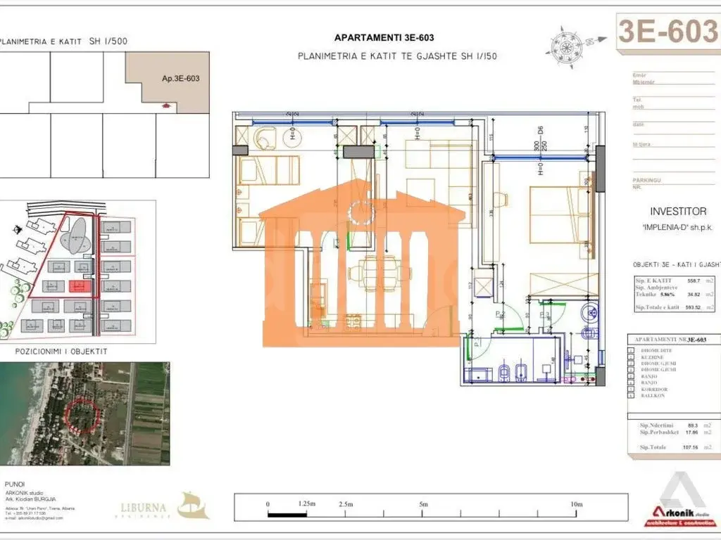 Apartament 89 m² 6 kati