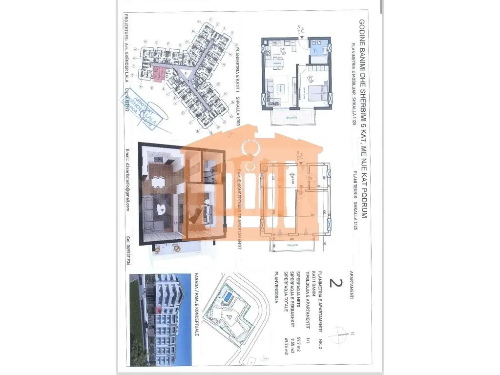 Apartament 60 m² 1 kati