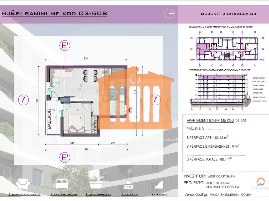 Apartament 52 m²
