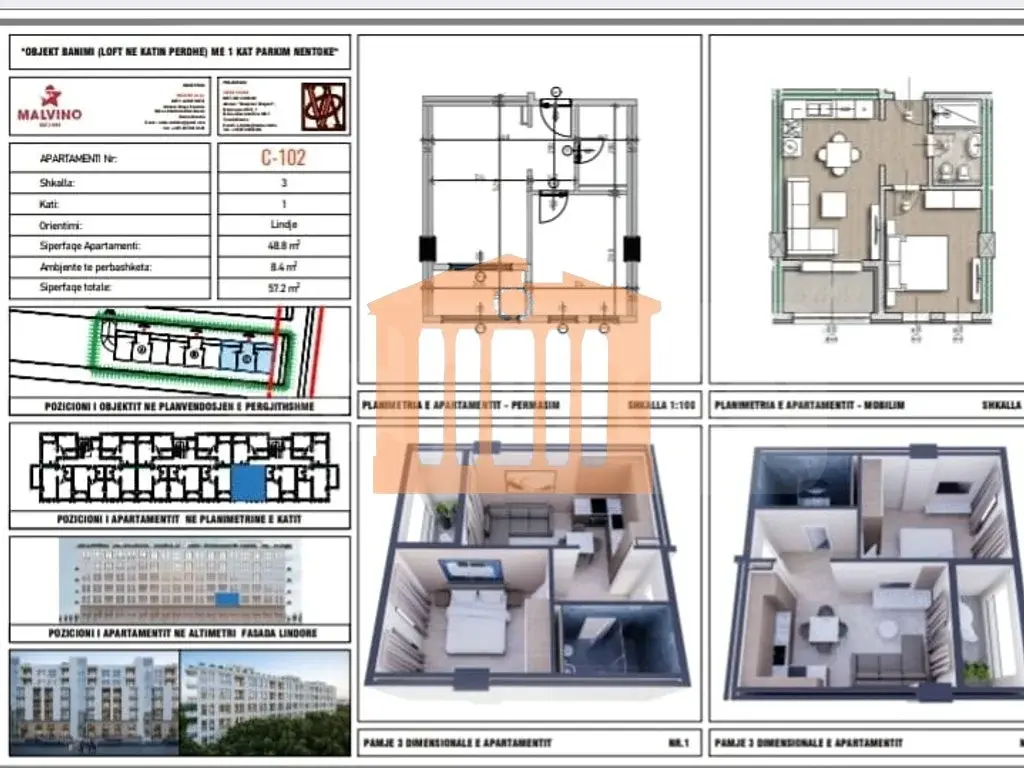 Apartament 49 m² 1 kati