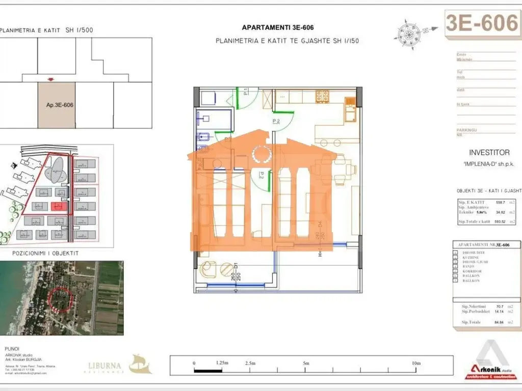 Apartament 71 m² 6 kati