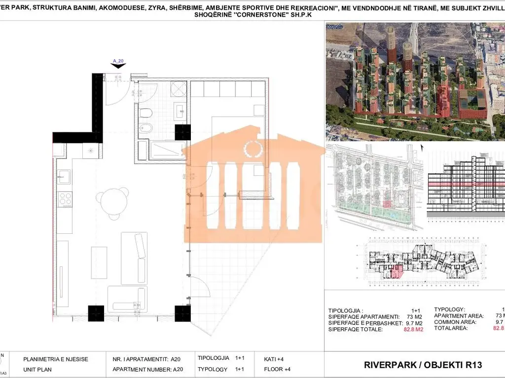 Apartament 73 m² 4 kati