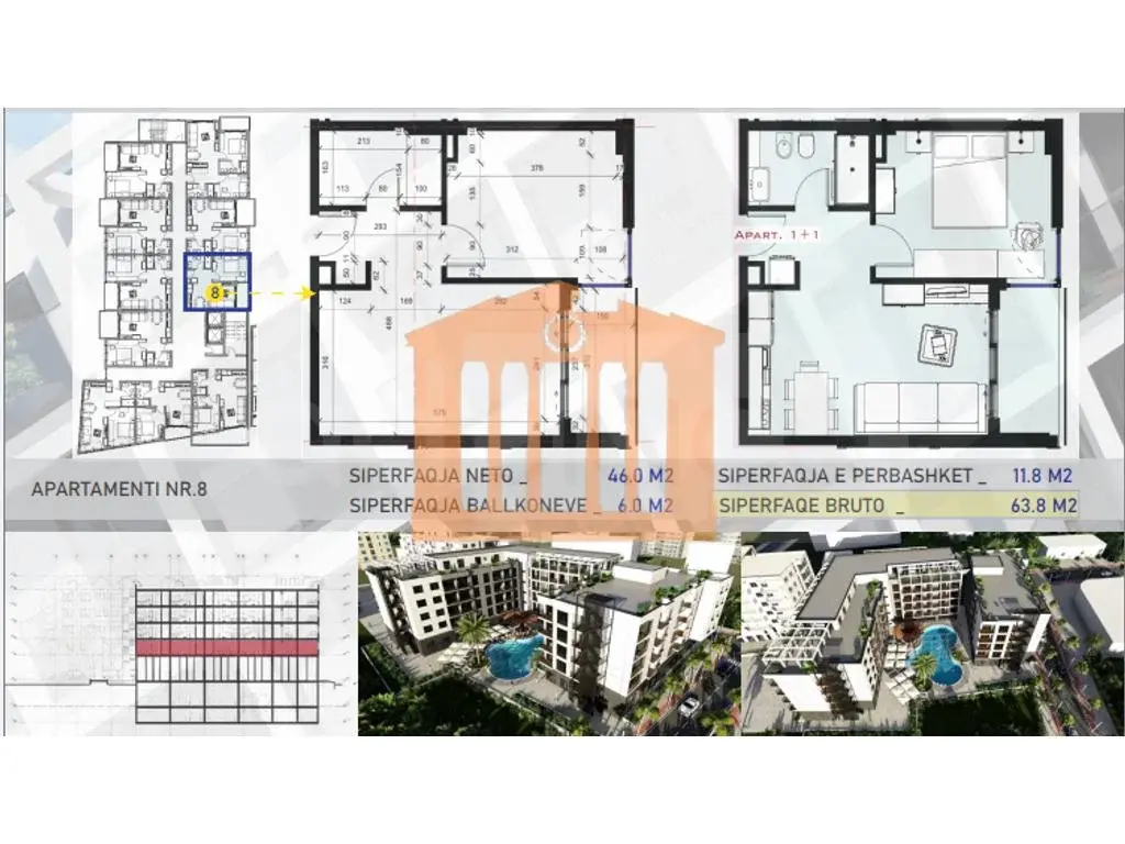 Apartament 52 m² 5 kati