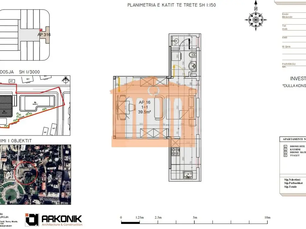 Apartament 39 m² 3 kati