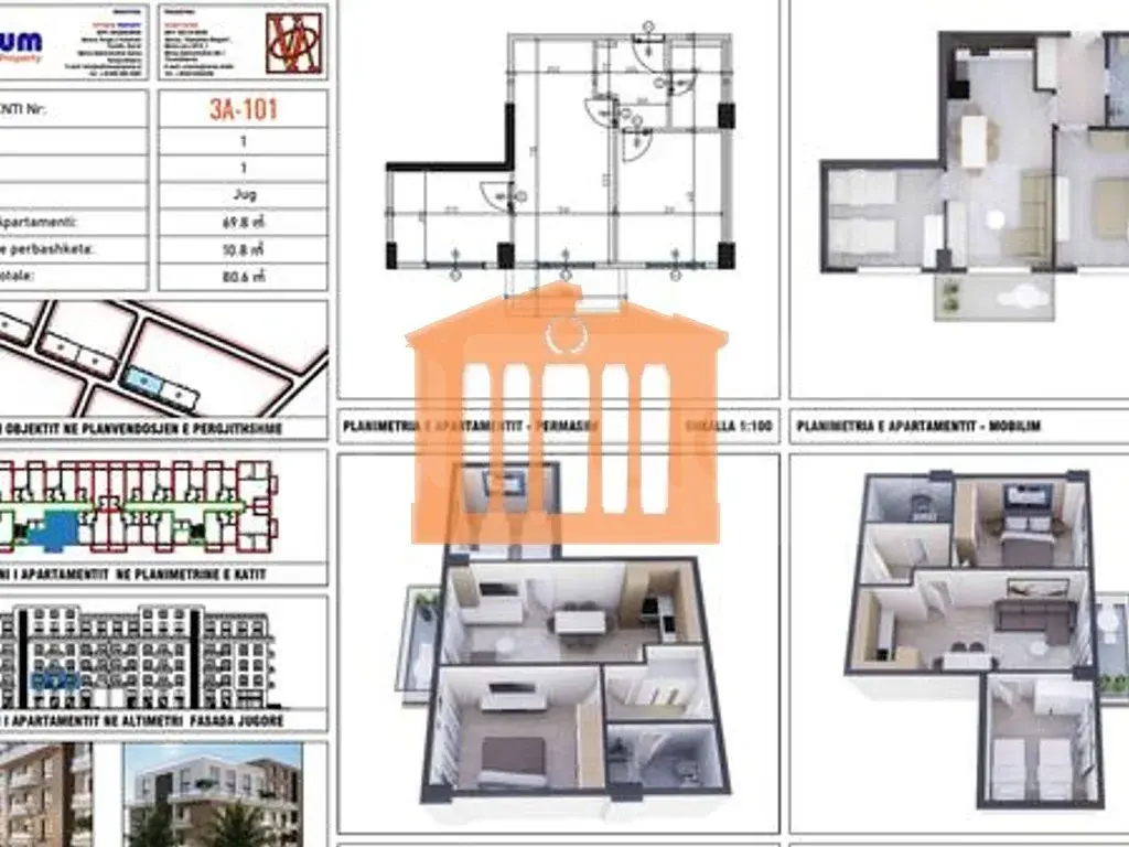 Apartament 70 m² 1 kati