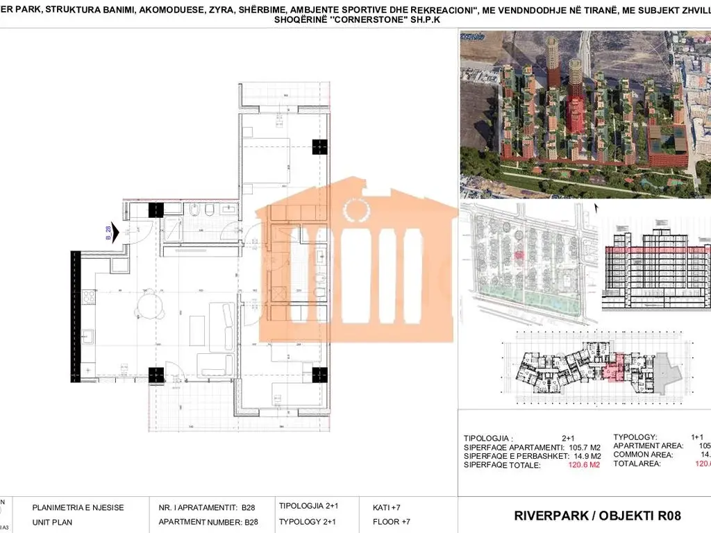 Apartament 106 m² 7 kati