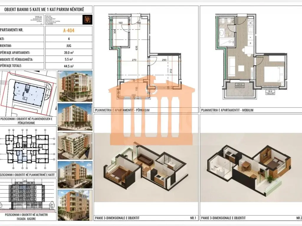 Apartament 39 m² 4 kati