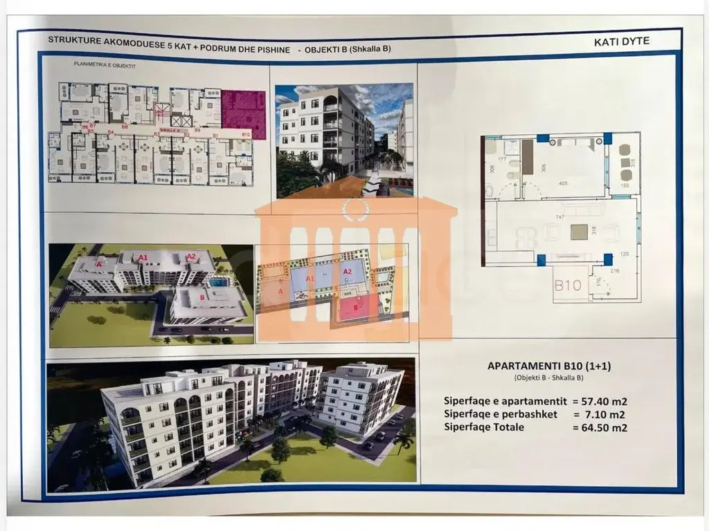 Apartament 57 m² 2 kati