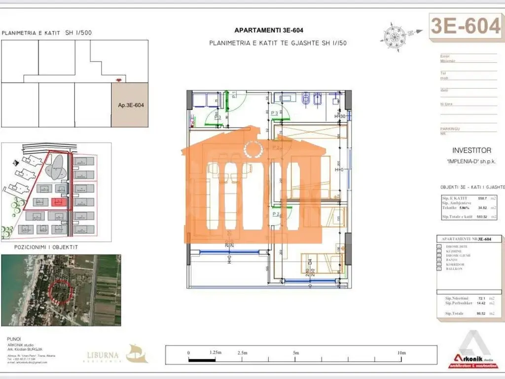 Apartament 72 m² 6 kati