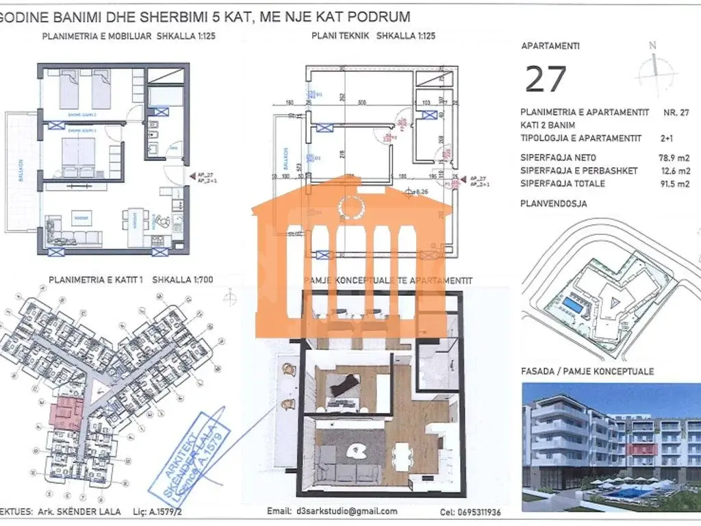 Apartament 79 m² 2 kati