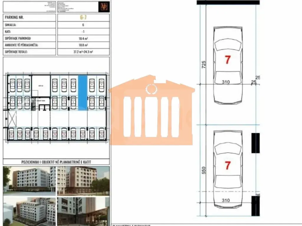 Apartament 1+2 dhoma 67 m² 4 kati