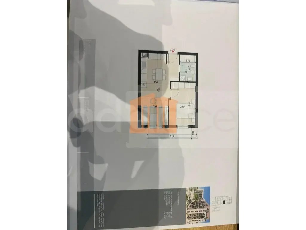 Apartament 1+1 dhoma 47 m² 1 kati