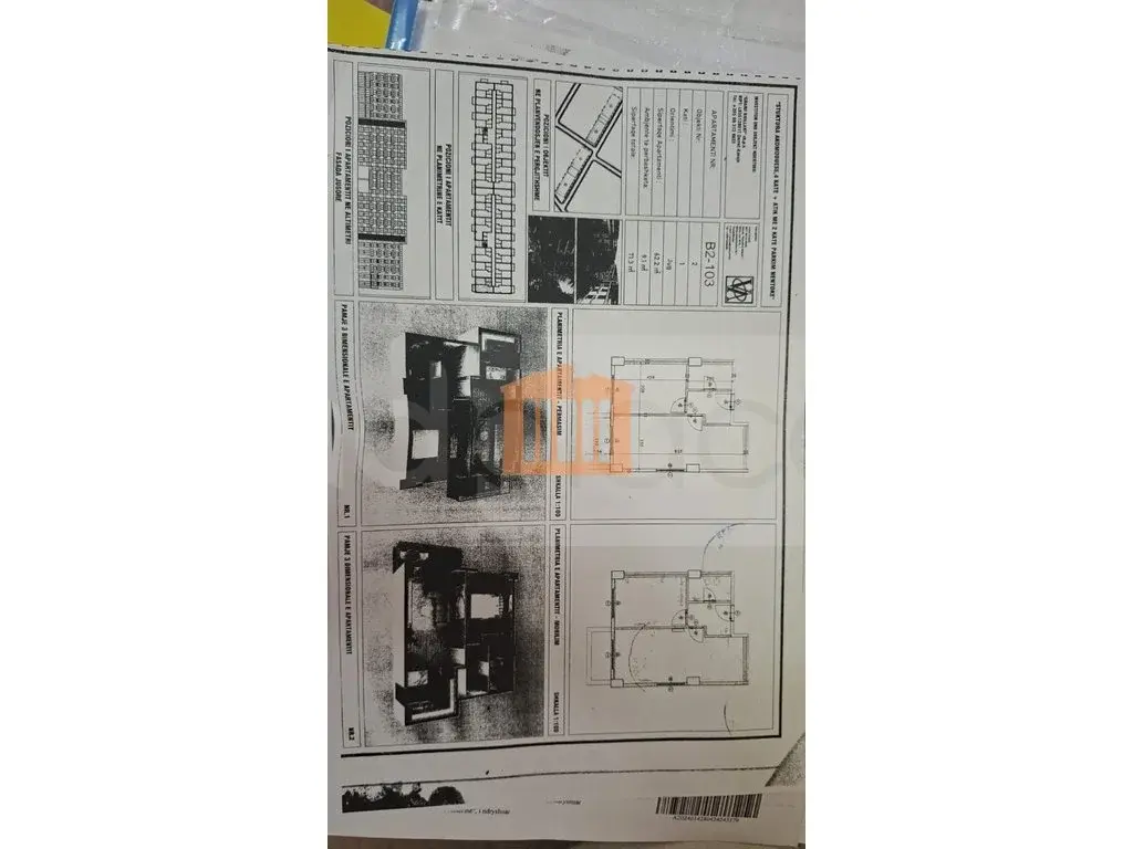 Apartament 1+1 dhoma 62 m² 1 kati