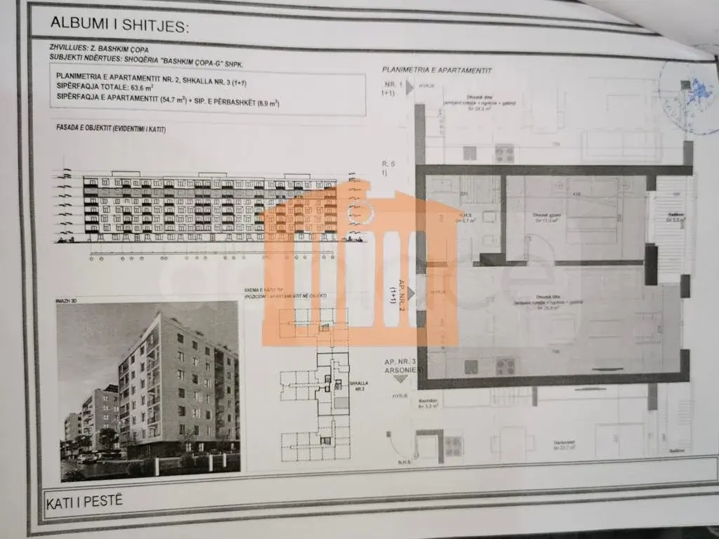Apartment 1+1 room 55 m² 5 floor