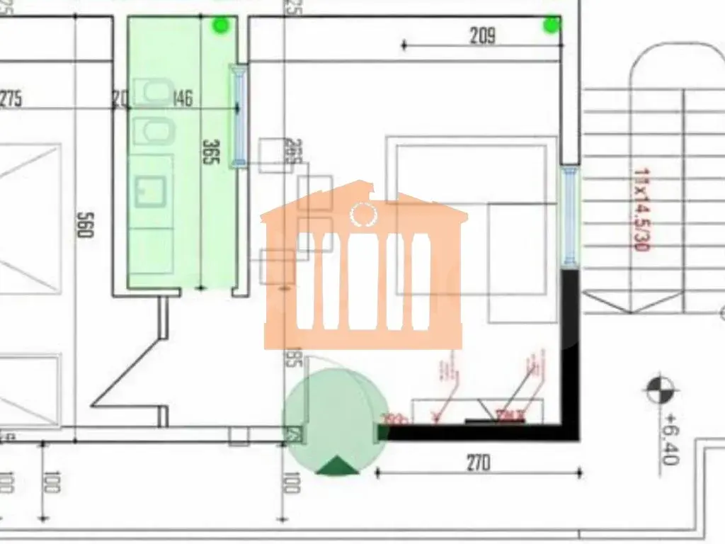 Apartament 1+1 dhoma 58 m² 3 kati