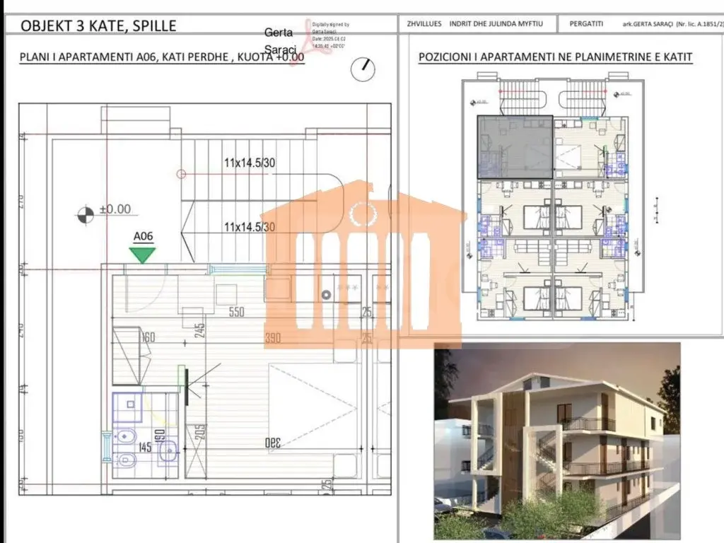 Apartament 1+1 dhoma 29 m² 1 kati