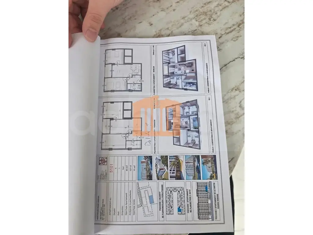 Apartament 1+2 dhoma 81 m² 1 kati