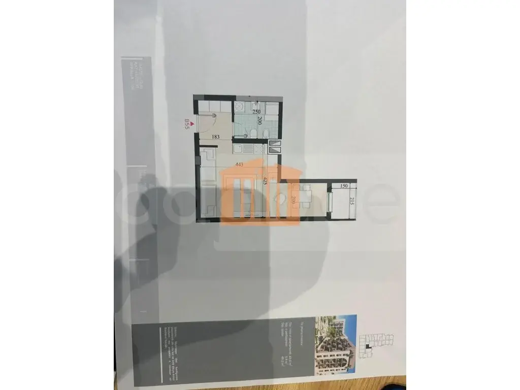 Apartament 1+1 dhoma 44 m² 1 kati