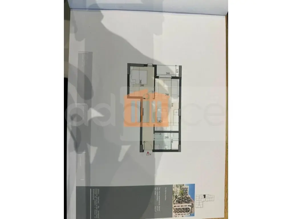 Apartment 1+1 room 50 m² 1 floor
