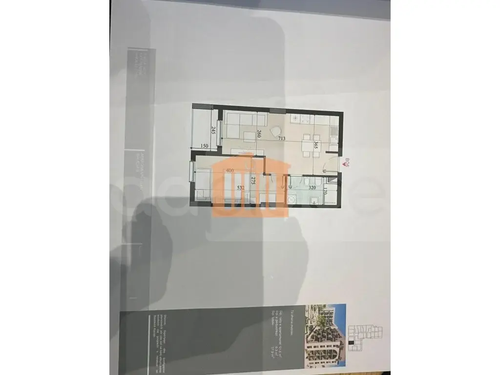 Apartament 1+1 dhoma 52 m² 1 kati